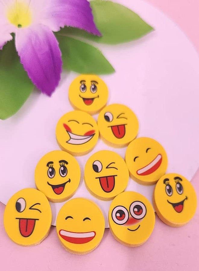 Tera13 TERA 13 School Rubber Return Gifts for Kids (48 Pcs) Era-ser Set for Girls Emo-ji Shape Era-ser for Kids Stylish Eraser Rubber for School Stationary Items - Image 4